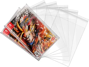 100 PCS Resealable Sleeve OPP Plastic Bags for Nintendo Switch Game Case Resealable Protective Sleeve OPP Plastic Bags for NS Cartridge
