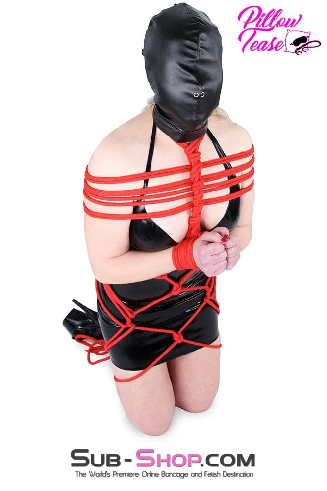1141DL      Scarlet Seduction Thick Silken Twisted Red Bondage Rope, 32 Ft.