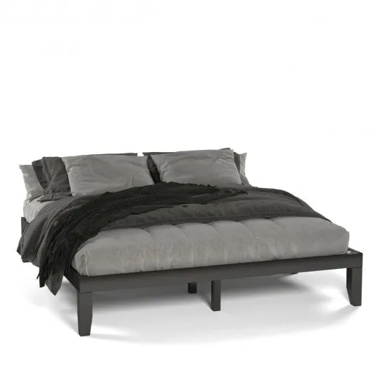 14 Inch King Size Wood Platform Bed Frame-Brown