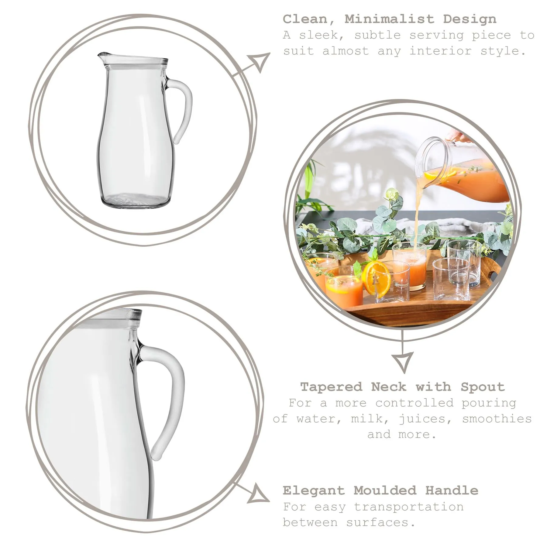 1.8L Misket Glass Water Jug - By LAV