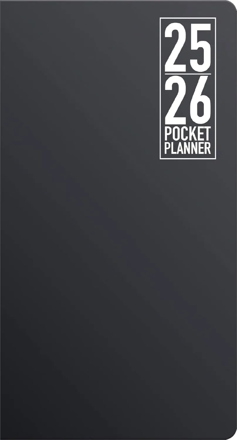 2025-2026 Classic Black Pocket Planner Calendar  Other Calendar, July 22, 2024
