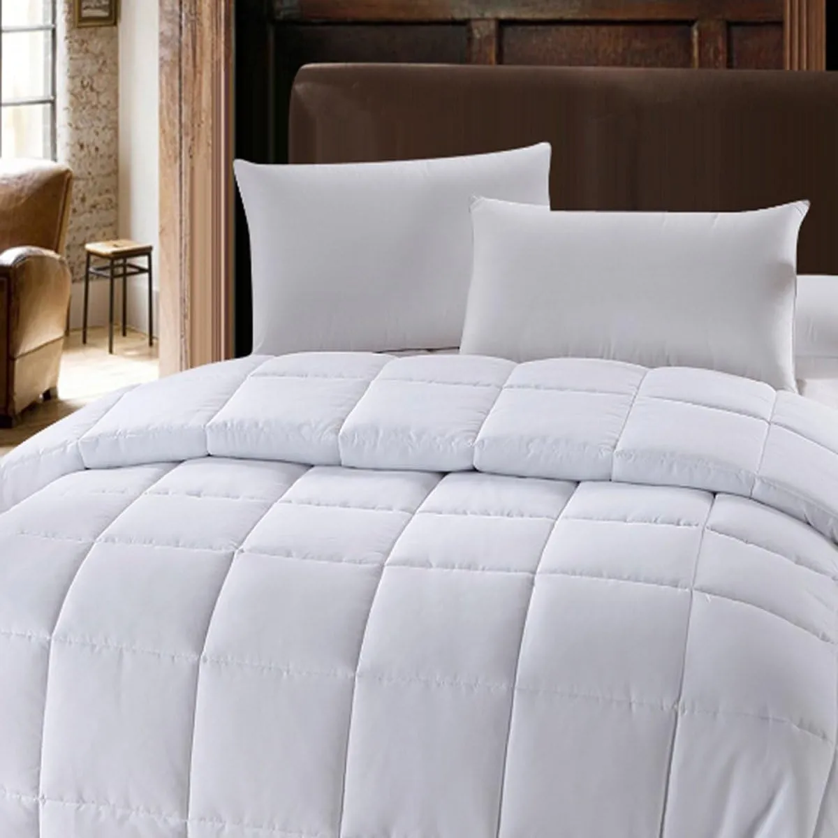 8pcs King Size Bed in a Bag Embroidered Amalia Navy & White Duvet Set Including Cotton 3pcs Duvet Cover Set  4pcs King Sheet Set  1pc King/California Down Alternative Comforter