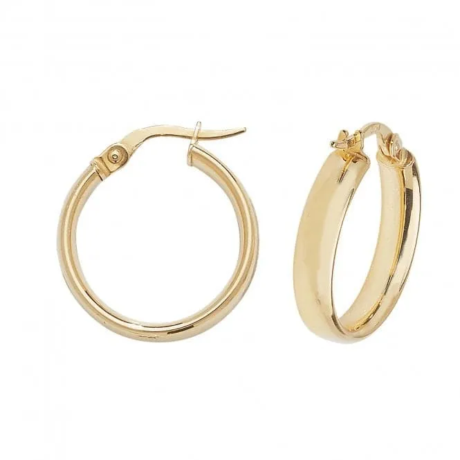 9CT Yellow Gold 30mm Hoop Earrings ER974