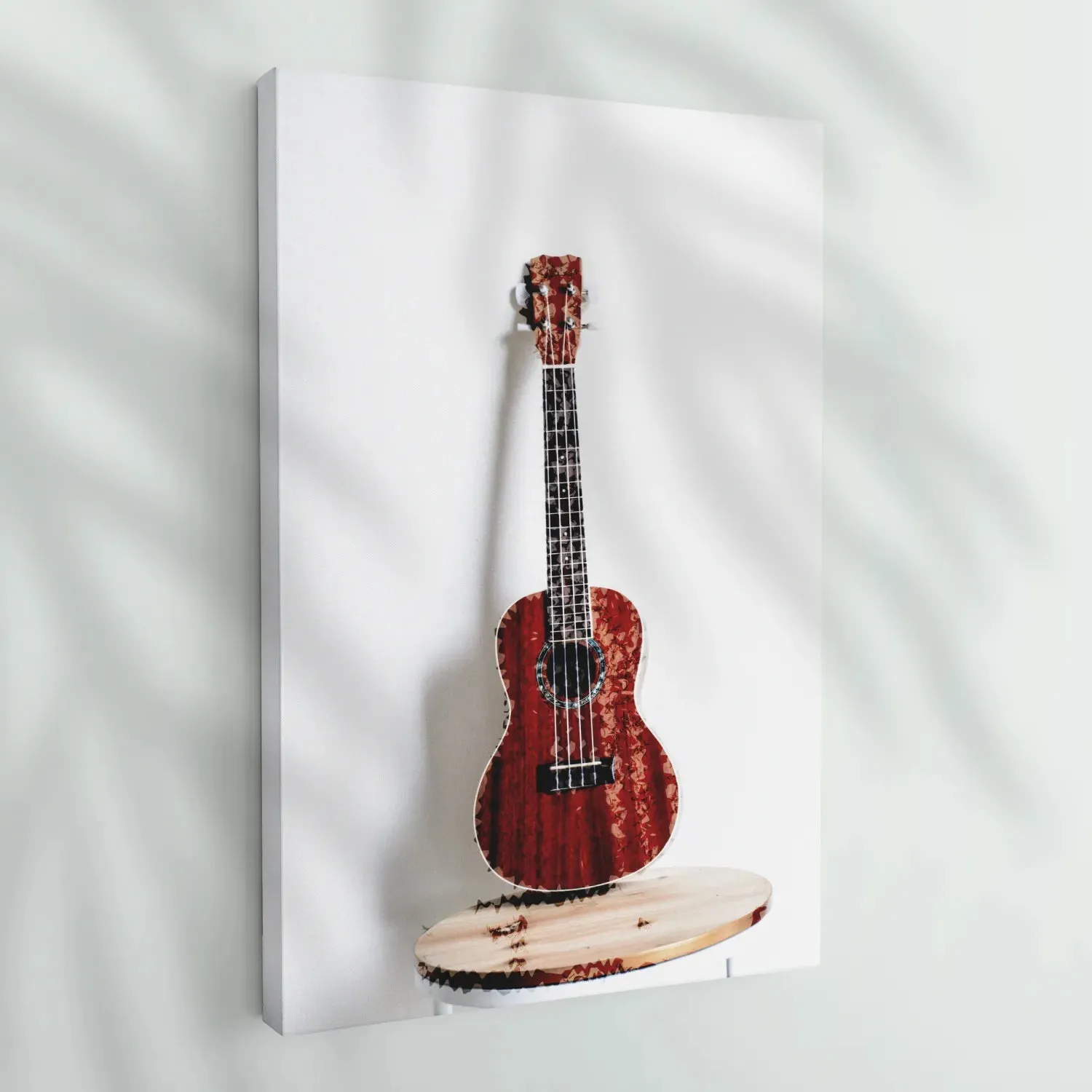 Acoustic Guitar Portrait Brick Red