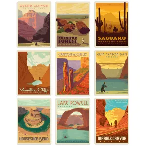 Arizona State Pride Vinyl Sticker Set of 9