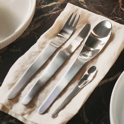 Arne Jacobsen 5-Piece Flatware Set, Matte Finish (1957)