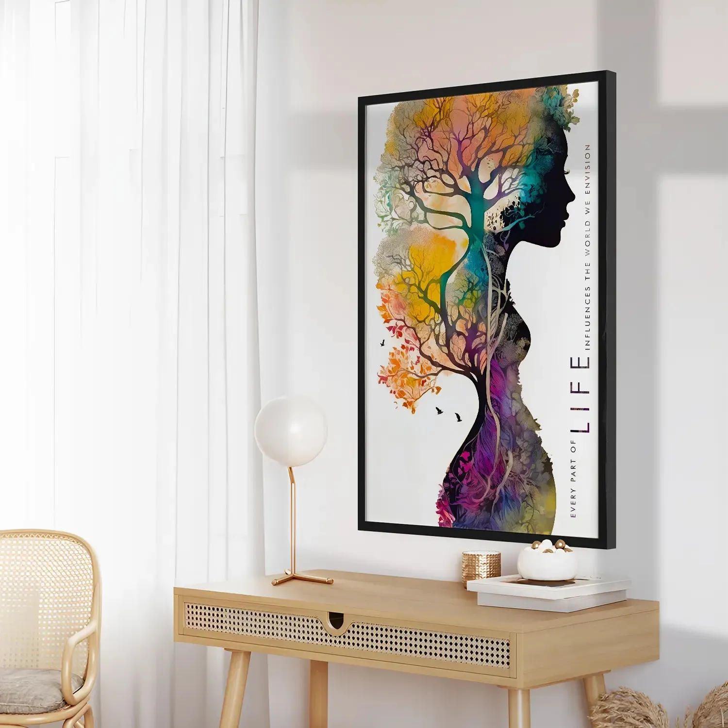 Artwork Of Tree Structure Girl With Quote