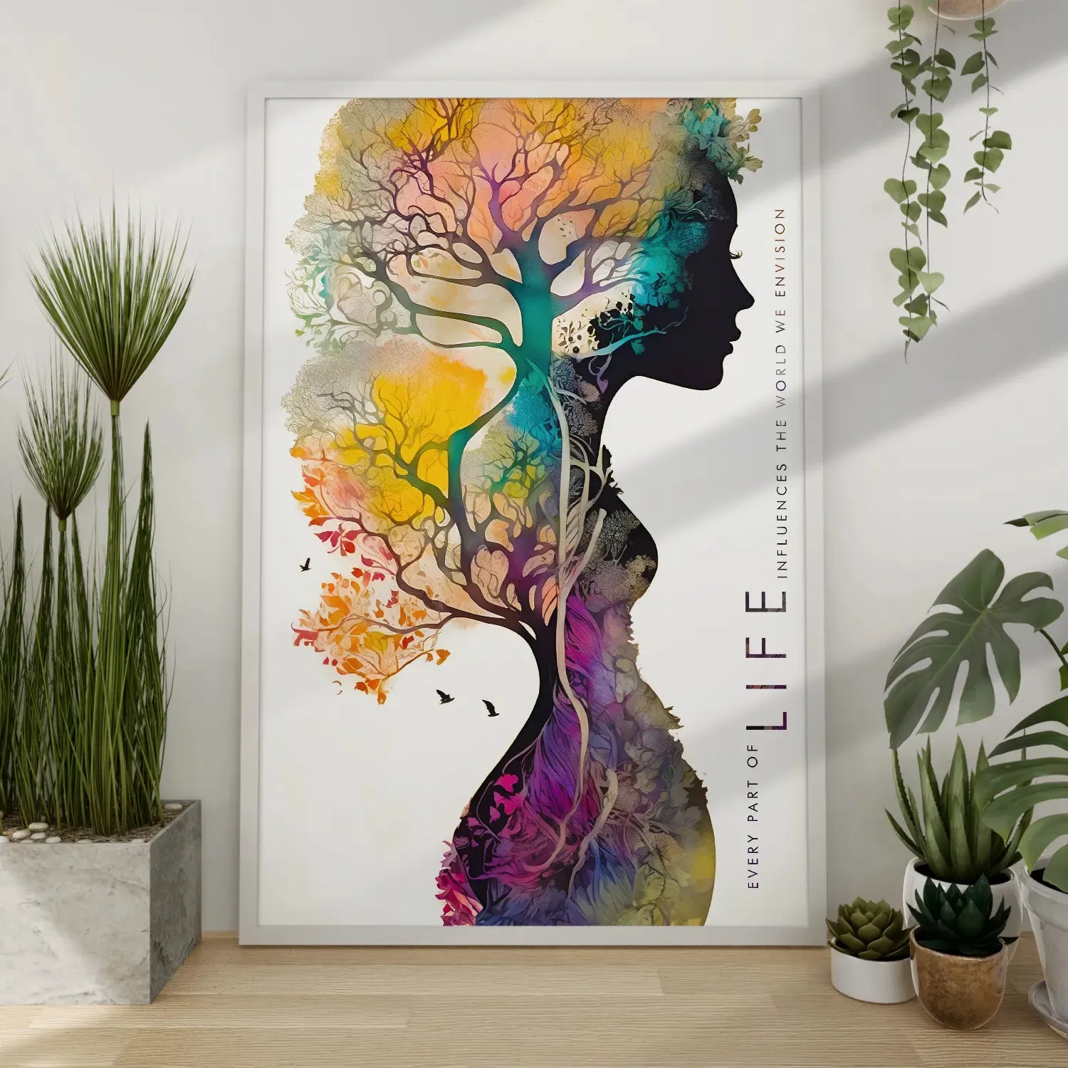 Artwork Of Tree Structure Girl With Quote