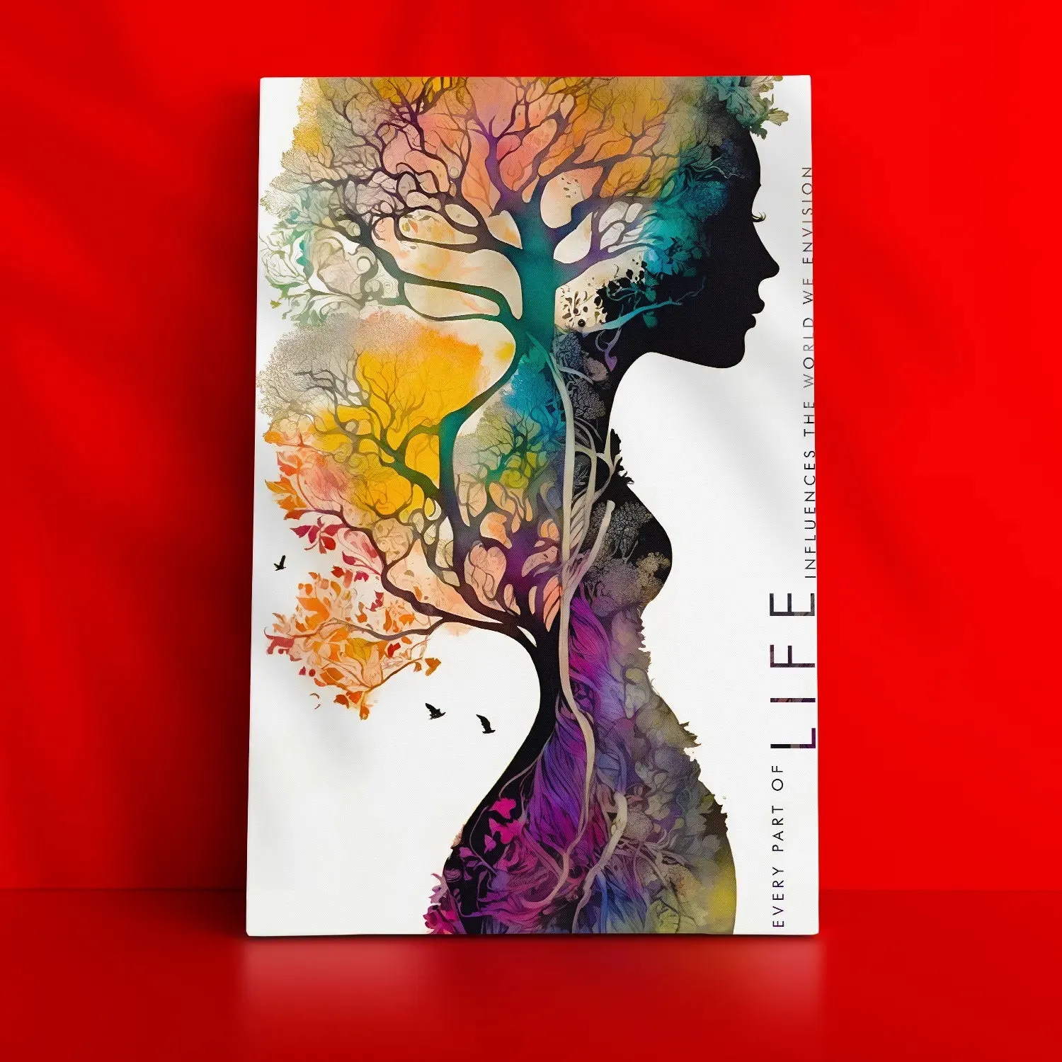 Artwork Of Tree Structure Girl With Quote