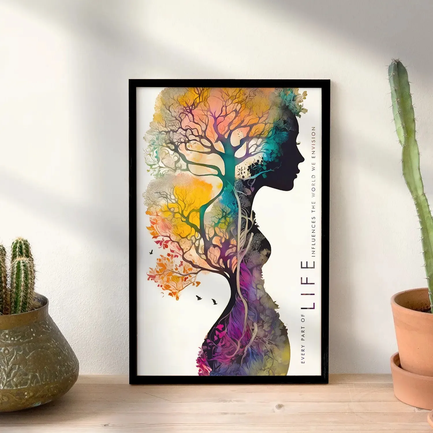 Artwork Of Tree Structure Girl With Quote