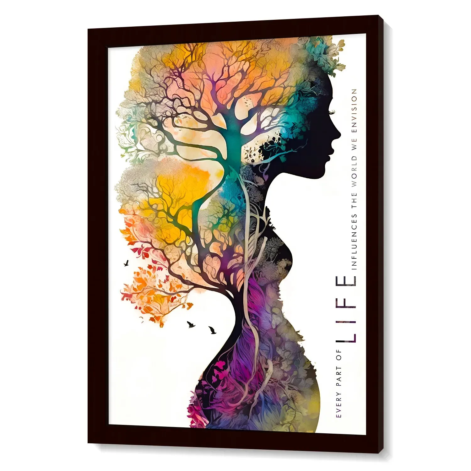 Artwork Of Tree Structure Girl With Quote