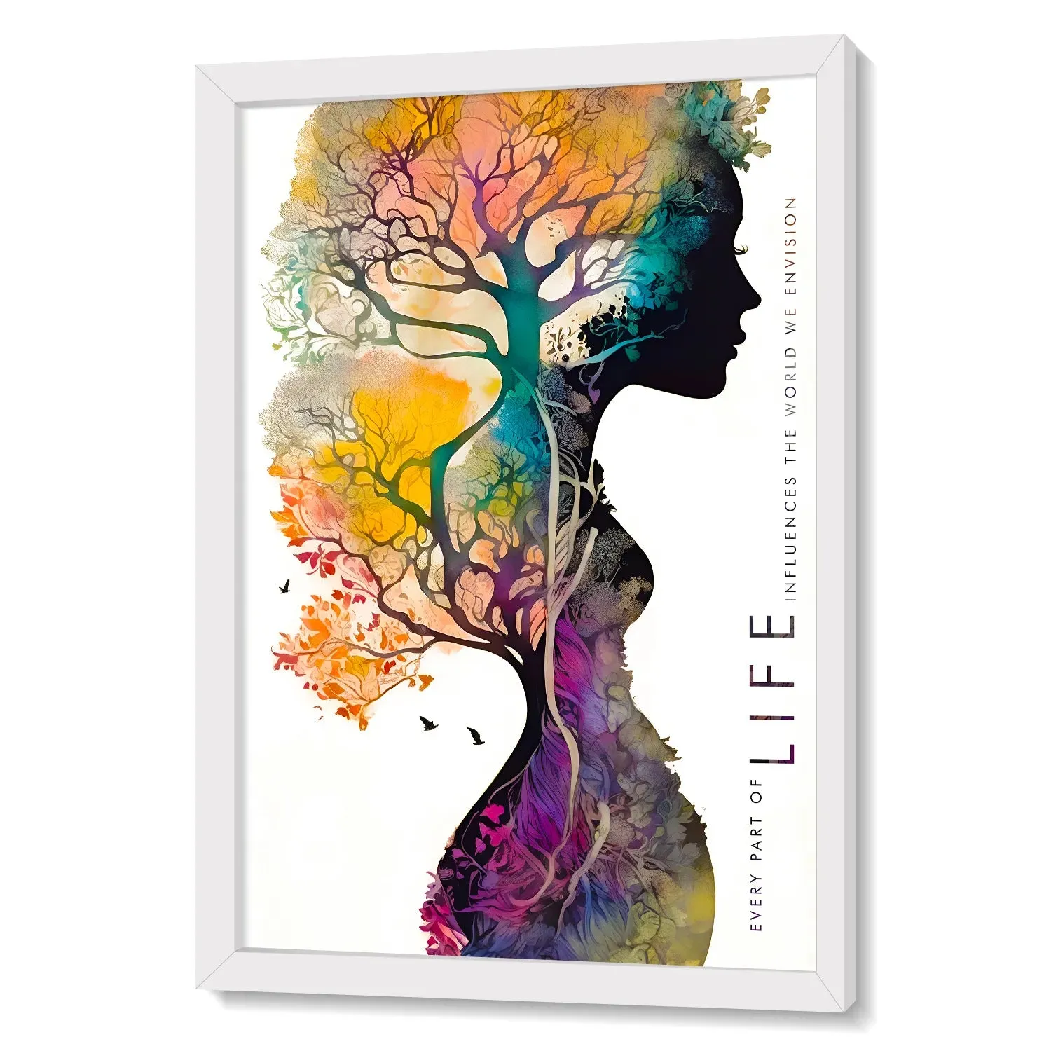 Artwork Of Tree Structure Girl With Quote