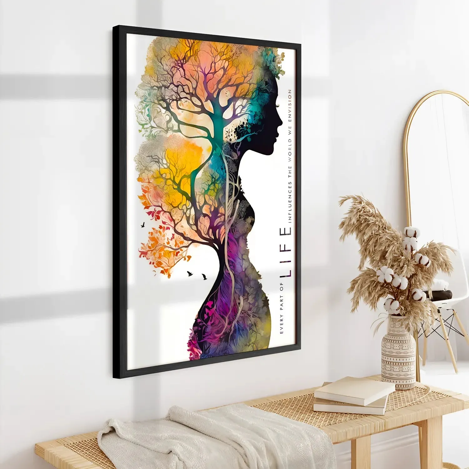 Artwork Of Tree Structure Girl With Quote