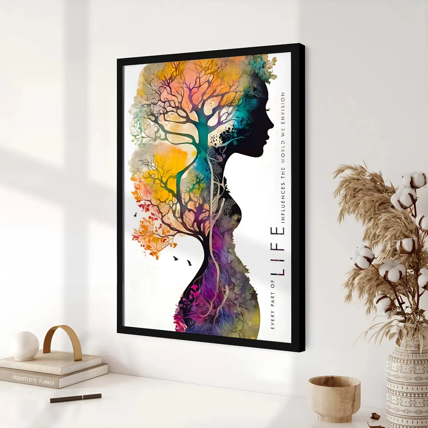 Artwork Of Tree Structure Girl With Quote
