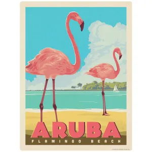 Aruba Flamingo Beach Vinyl Sticker