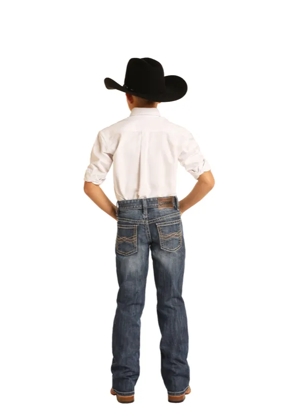 BB-7741 - Rock&Roll Denim Boy's Regular Fit BB Gun Stretch Bootcut Jean