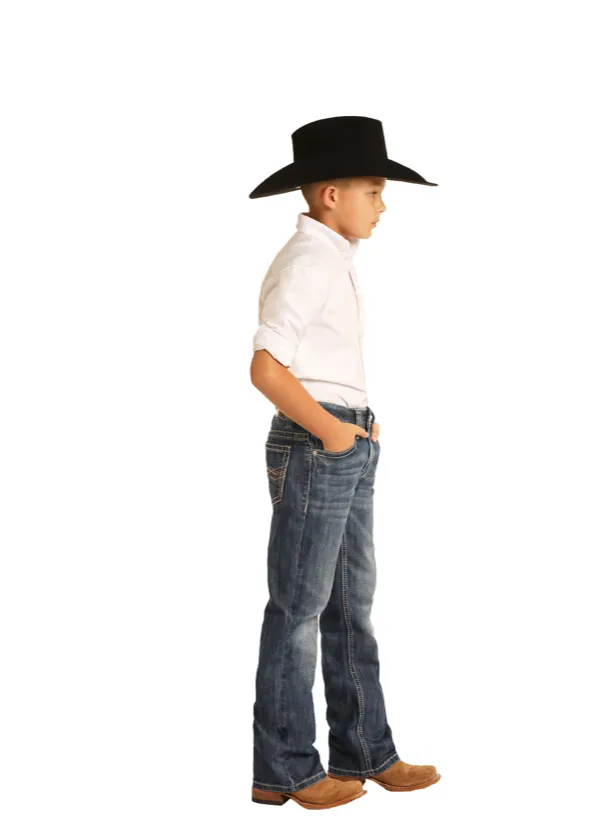BB-7741 - Rock&Roll Denim Boy's Regular Fit BB Gun Stretch Bootcut Jean