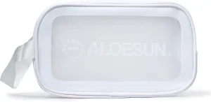 Beach Bag | Waterproof Clear Organizer Pouch with Zipper for Skin Care Accessories, Travel Cosmetic Makeup, Toiletries, Hair Products | Transparent Traveling Purse for Women and Men  White