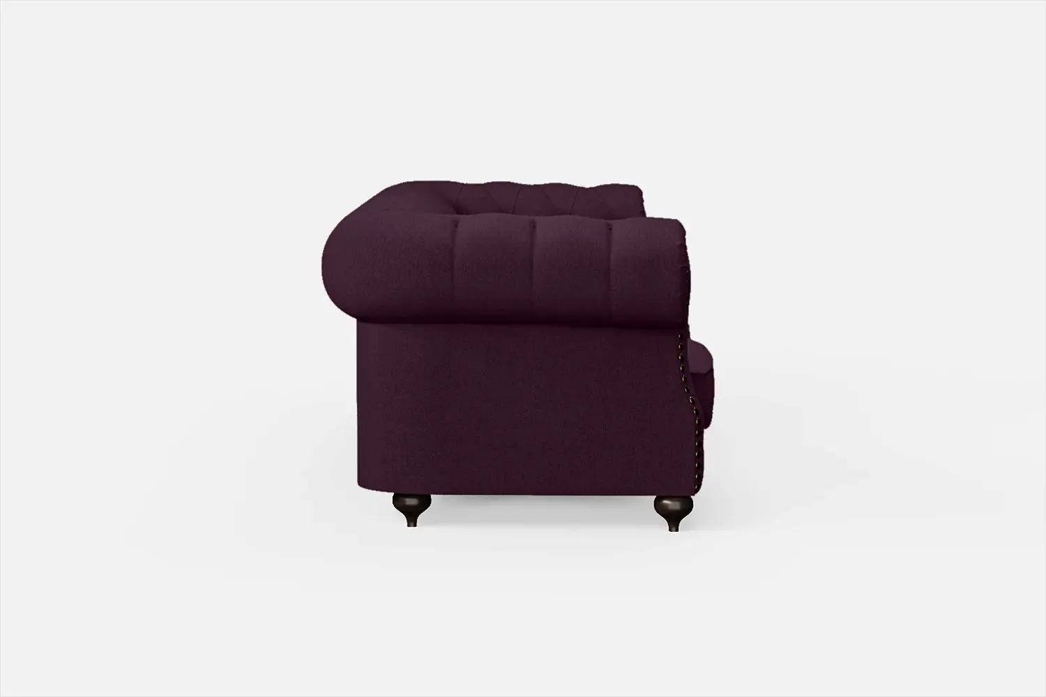 Bitonto 3 Seater Sofa Purple Linen Fabric