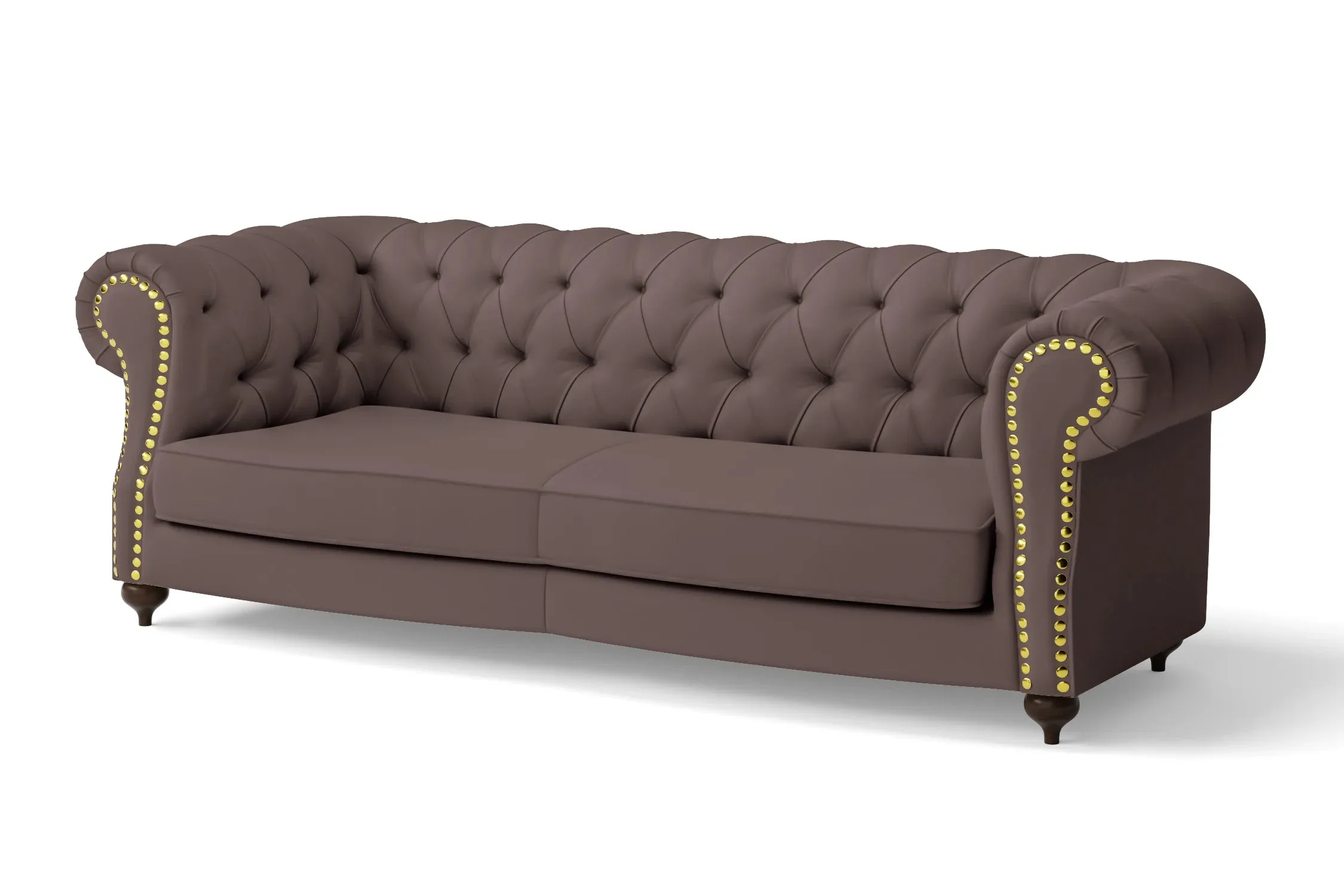 Bitonto 3 Seater Sofa Rose Taupe Leather
