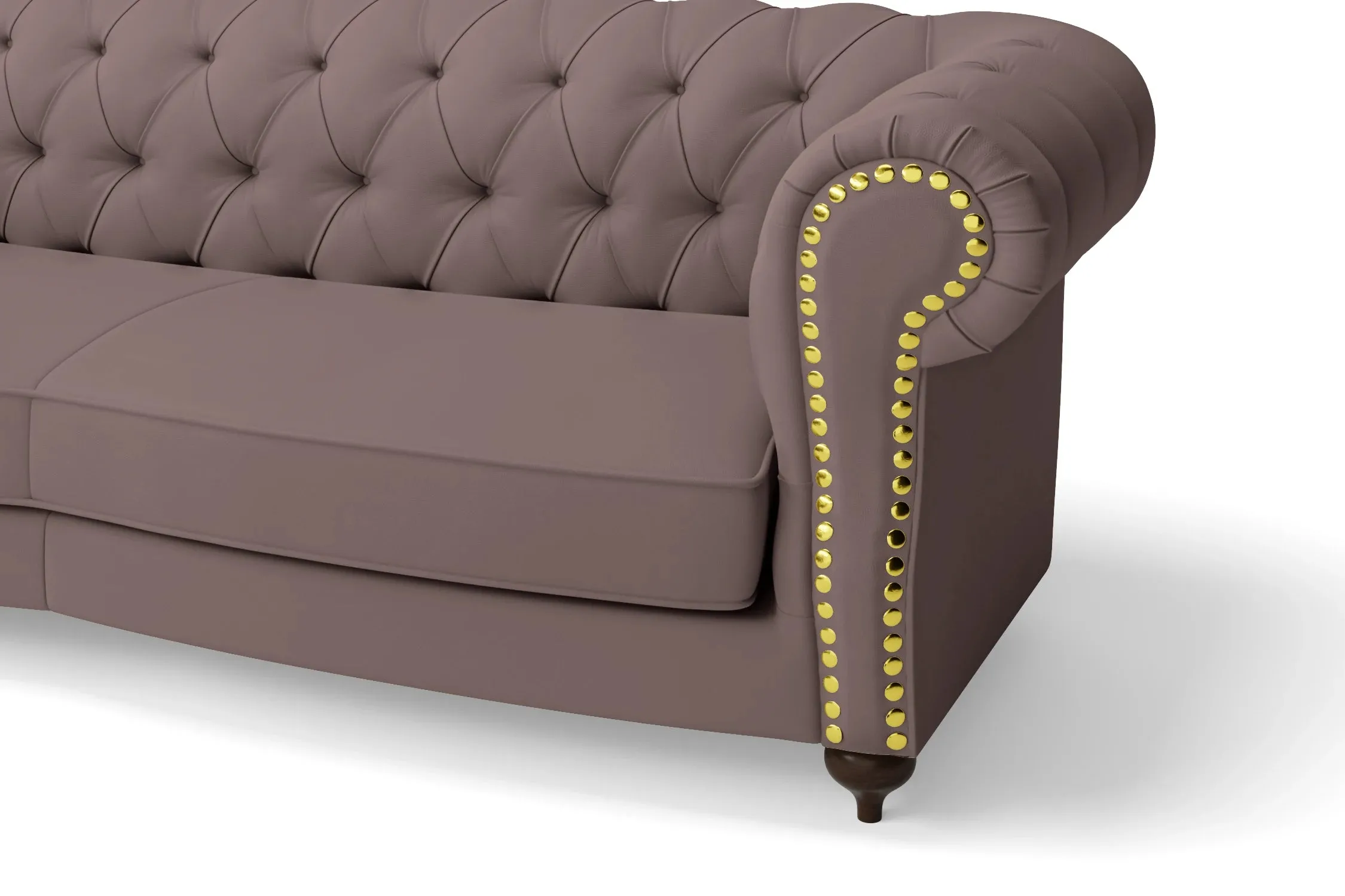 Bitonto 3 Seater Sofa Rose Taupe Leather