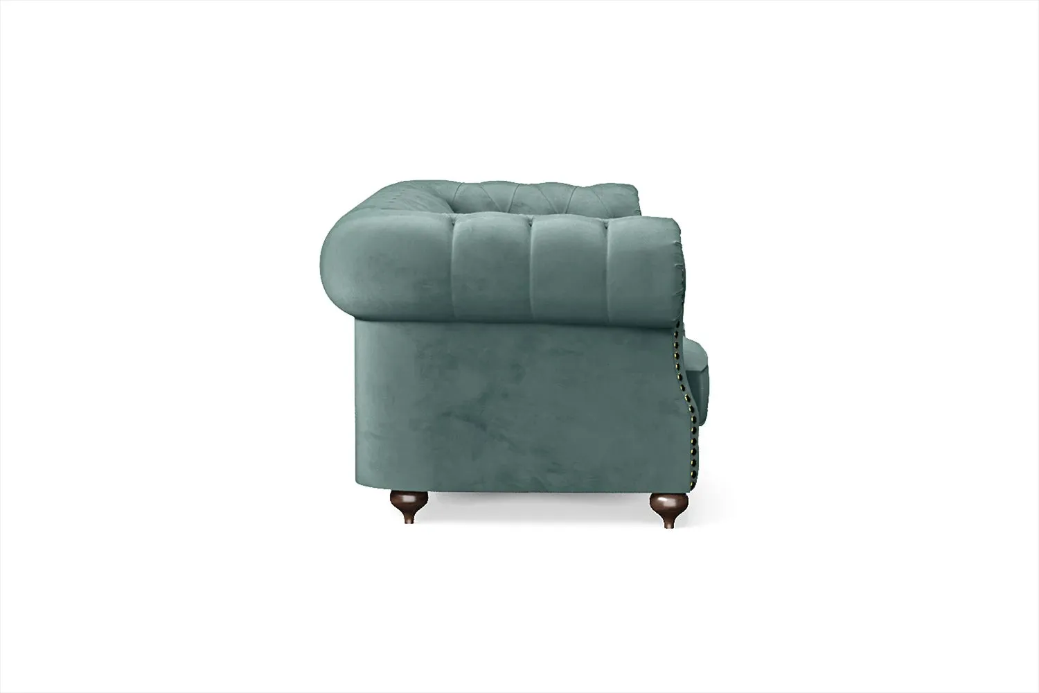 Bitonto 3 Seater Sofa Teal Velvet