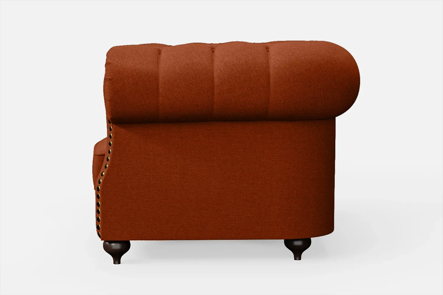 Bitonto Armchair Orange Linen Fabric
