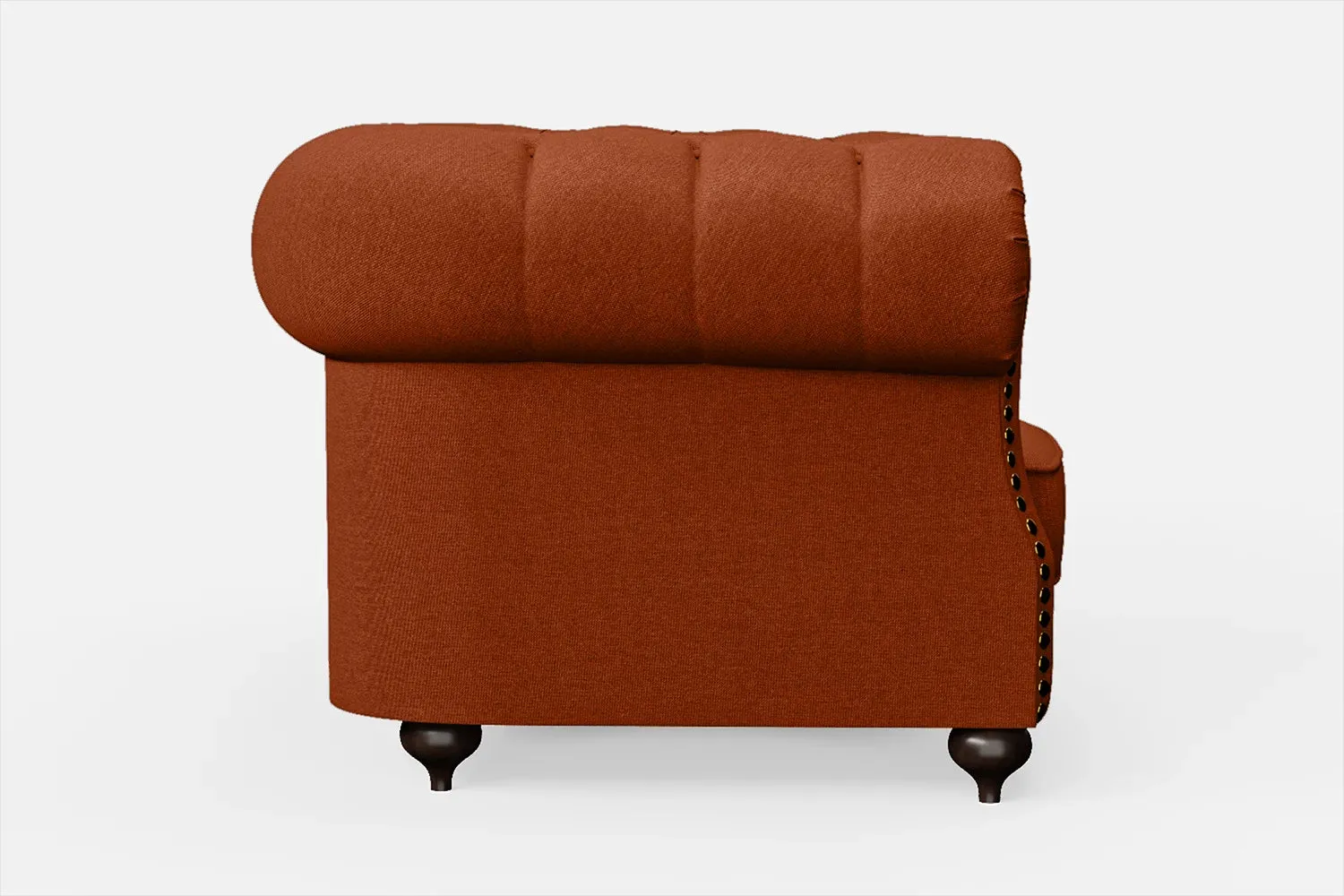 Bitonto Armchair Orange Linen Fabric