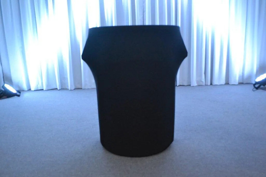 Black 32 Gallon Spandex Trash Can Cover