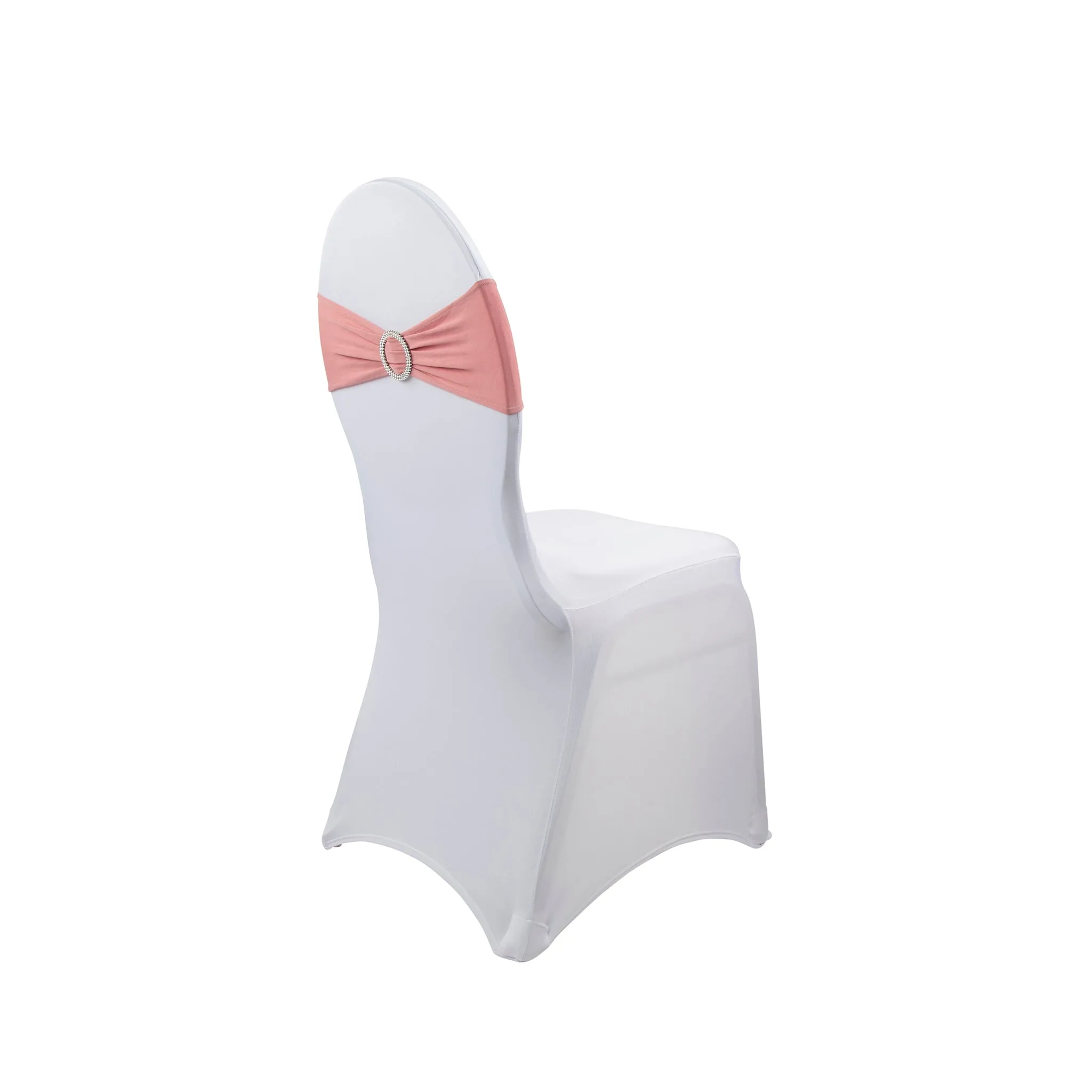 Buckle Spandex Stretch Chair Band - Dusty Rose/Mauve