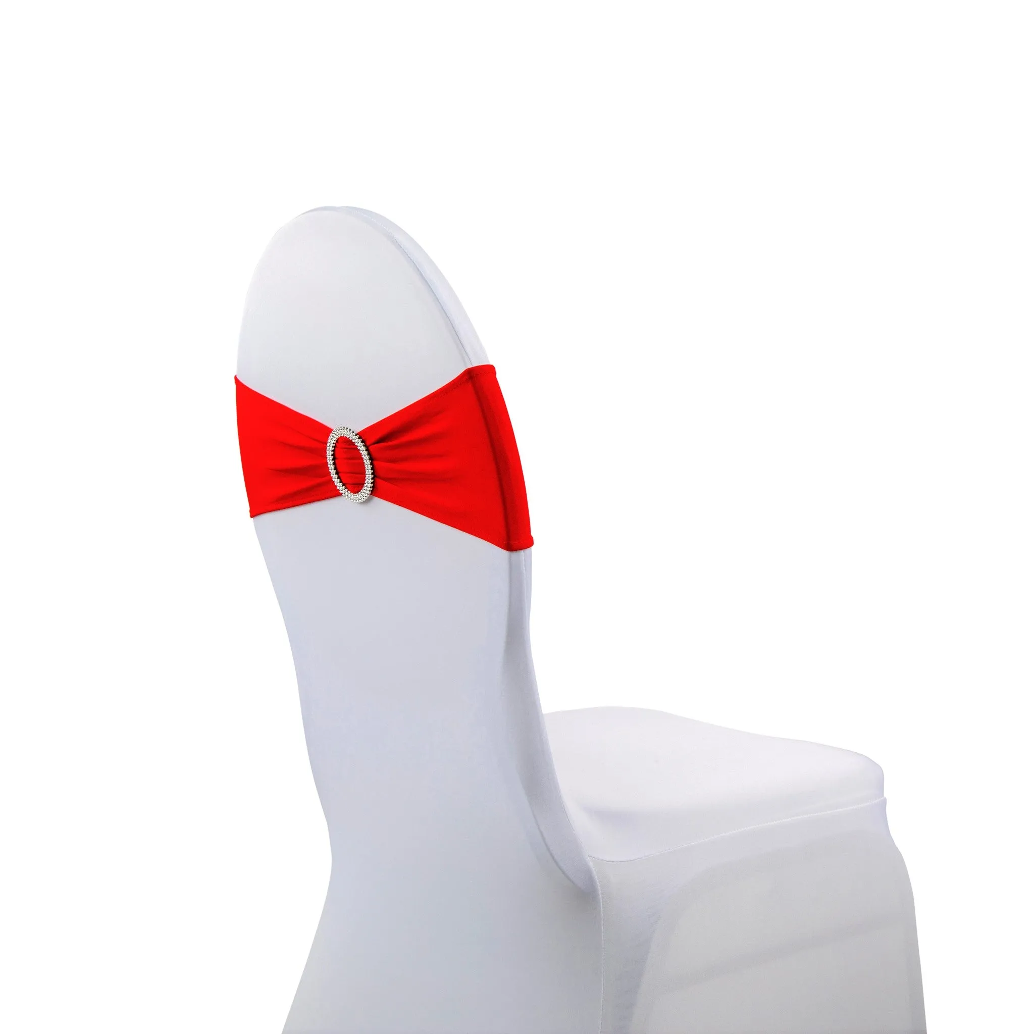 Buckle Spandex Stretch Chair Band - Red