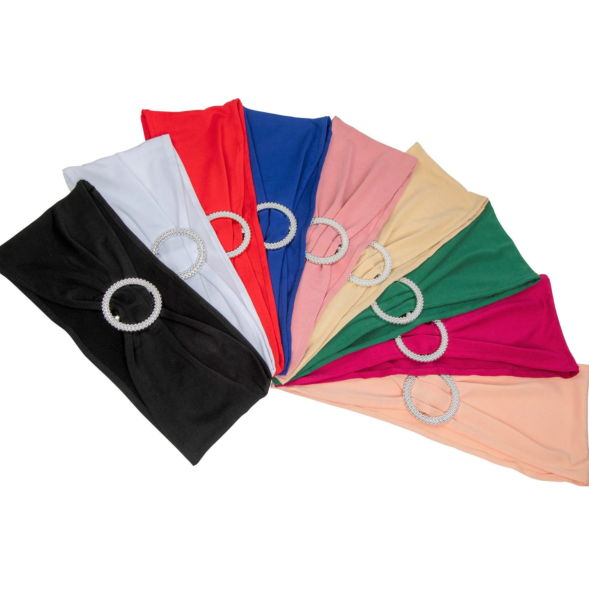 Buckle Spandex Stretch Chair Band - Red