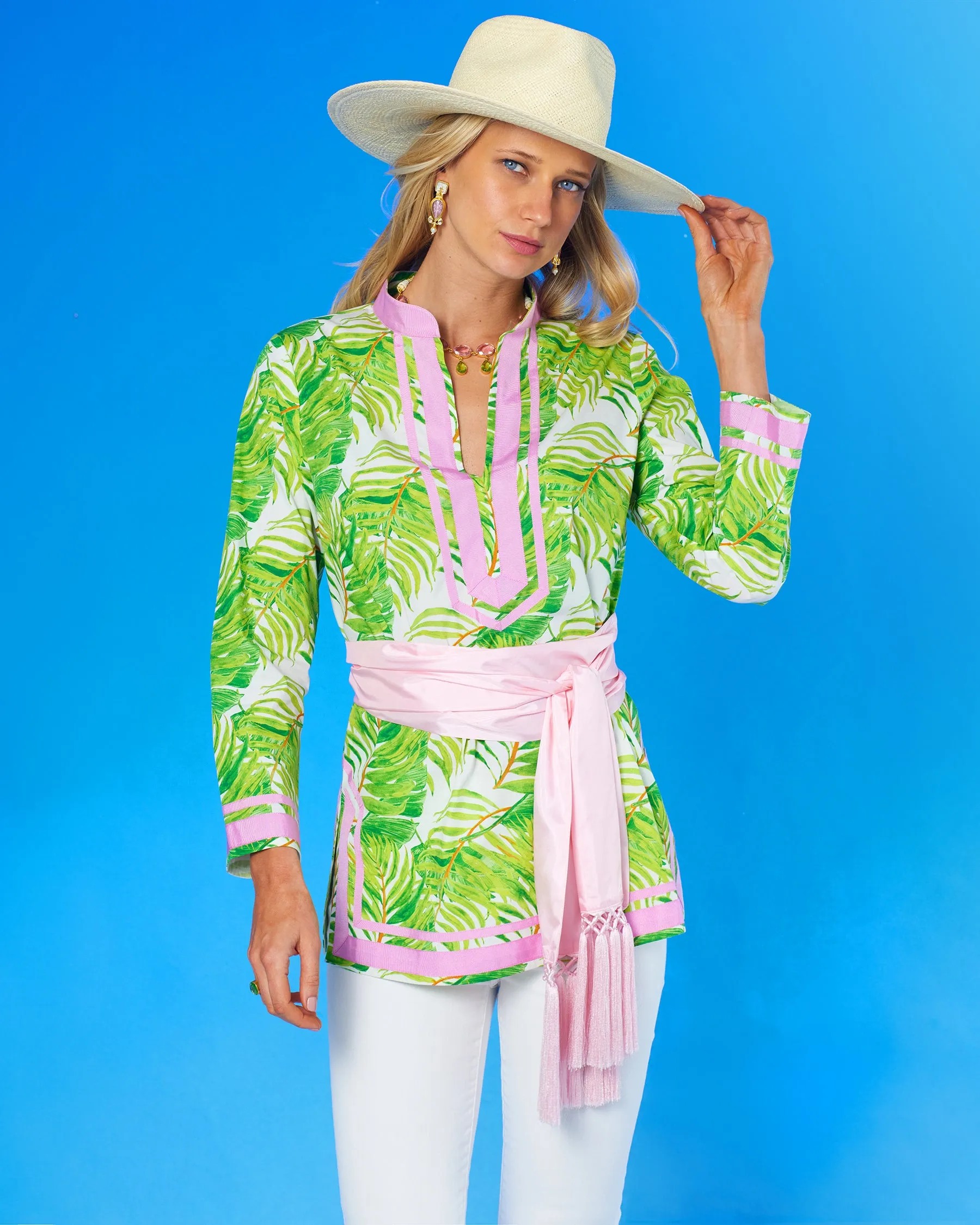 Capri Tunic in Ashley Palm Print