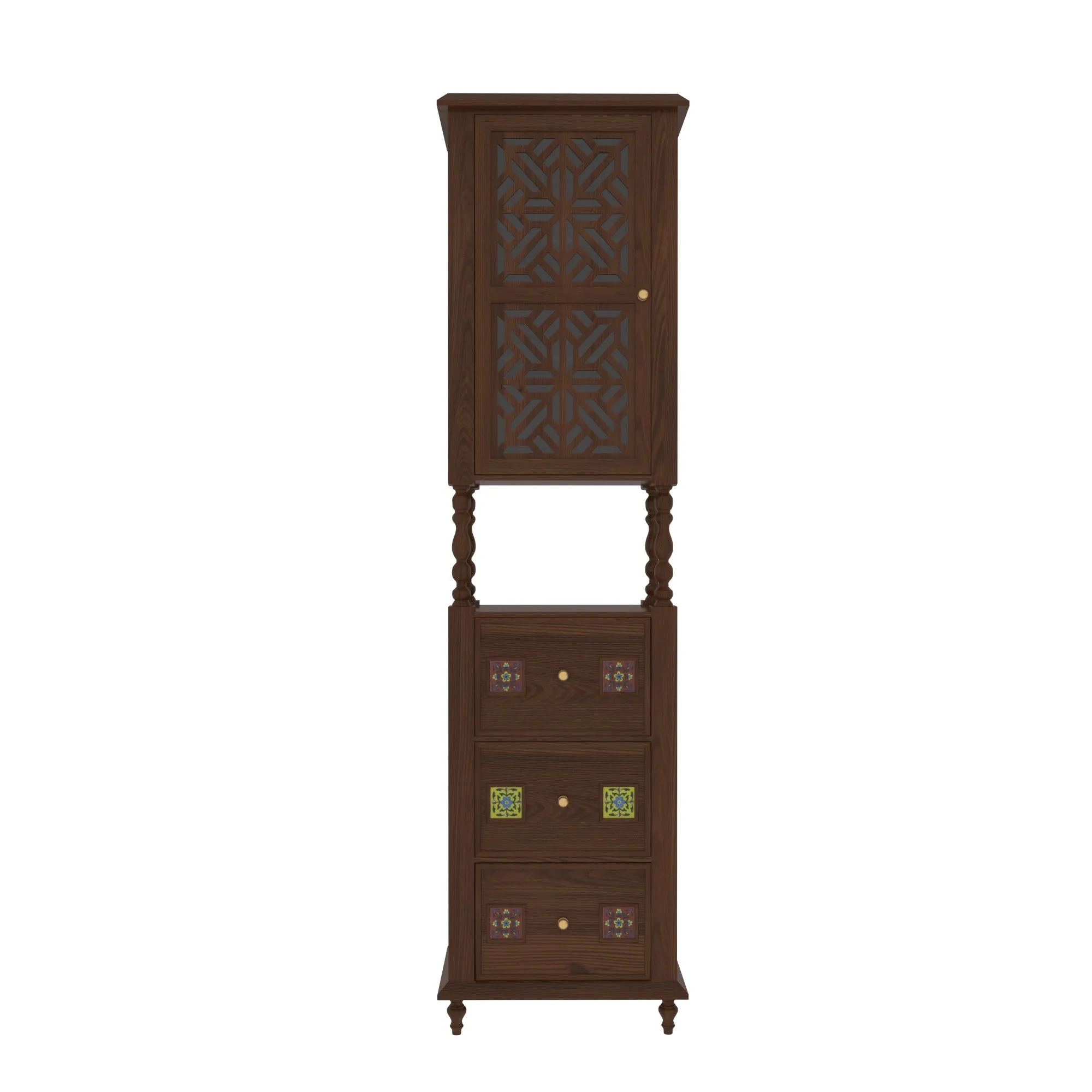 Classic Denver Dark Brown Finished Handmade Wooden Wardrobe