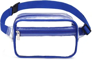 Clear Purses for Women Stadium Fanny Packs, Crossbody Bags (Blue)