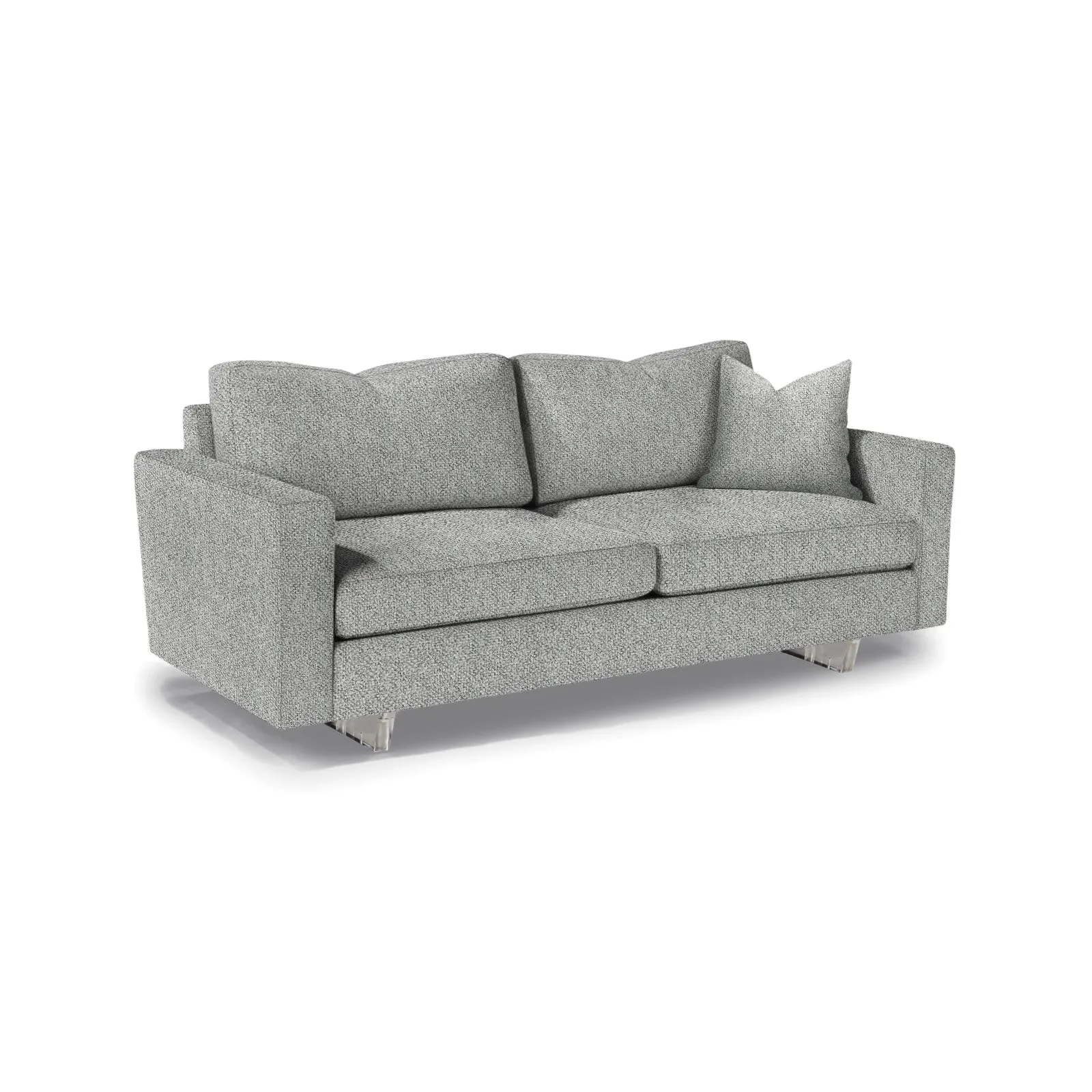 Clip 2 Two Arm Sofa with Clear Acrylic Base