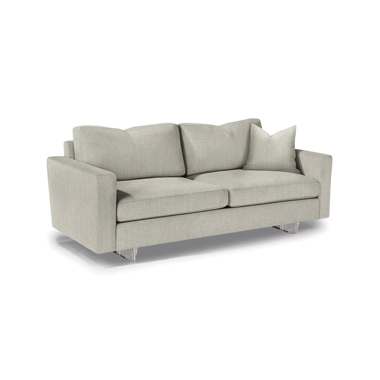 Clip 2 Two Arm Sofa with Clear Acrylic Base