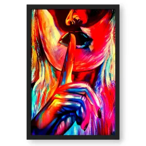 Colourful Face Of A Girl With Gesture