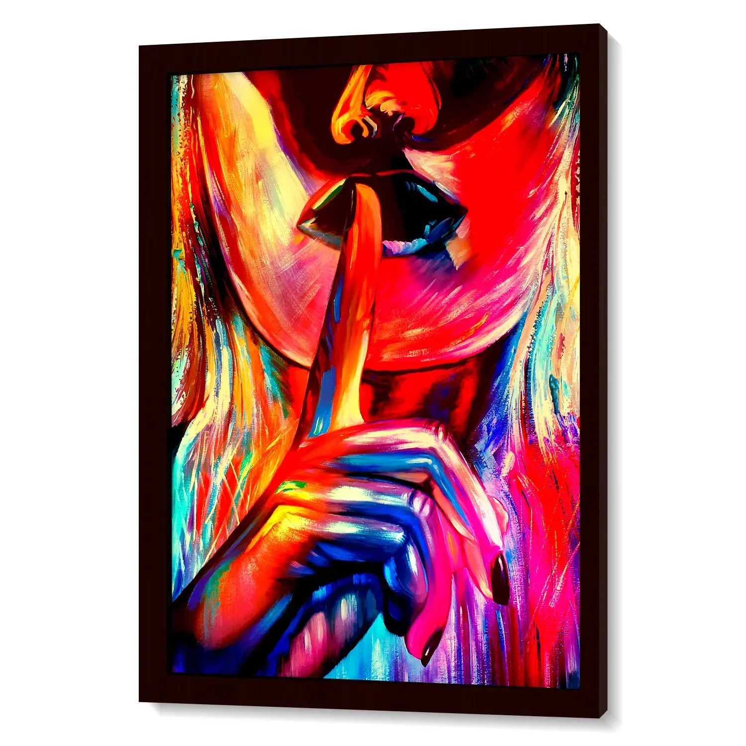 Colourful Face Of A Girl With Gesture