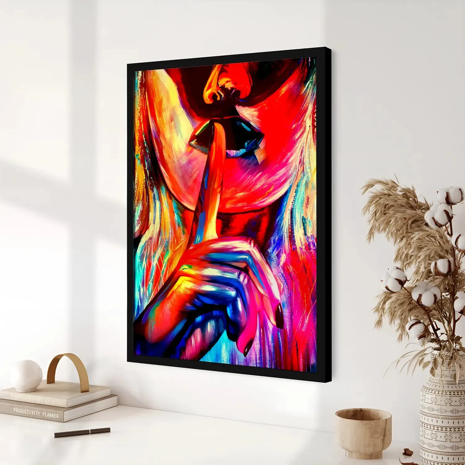 Colourful Face Of A Girl With Gesture