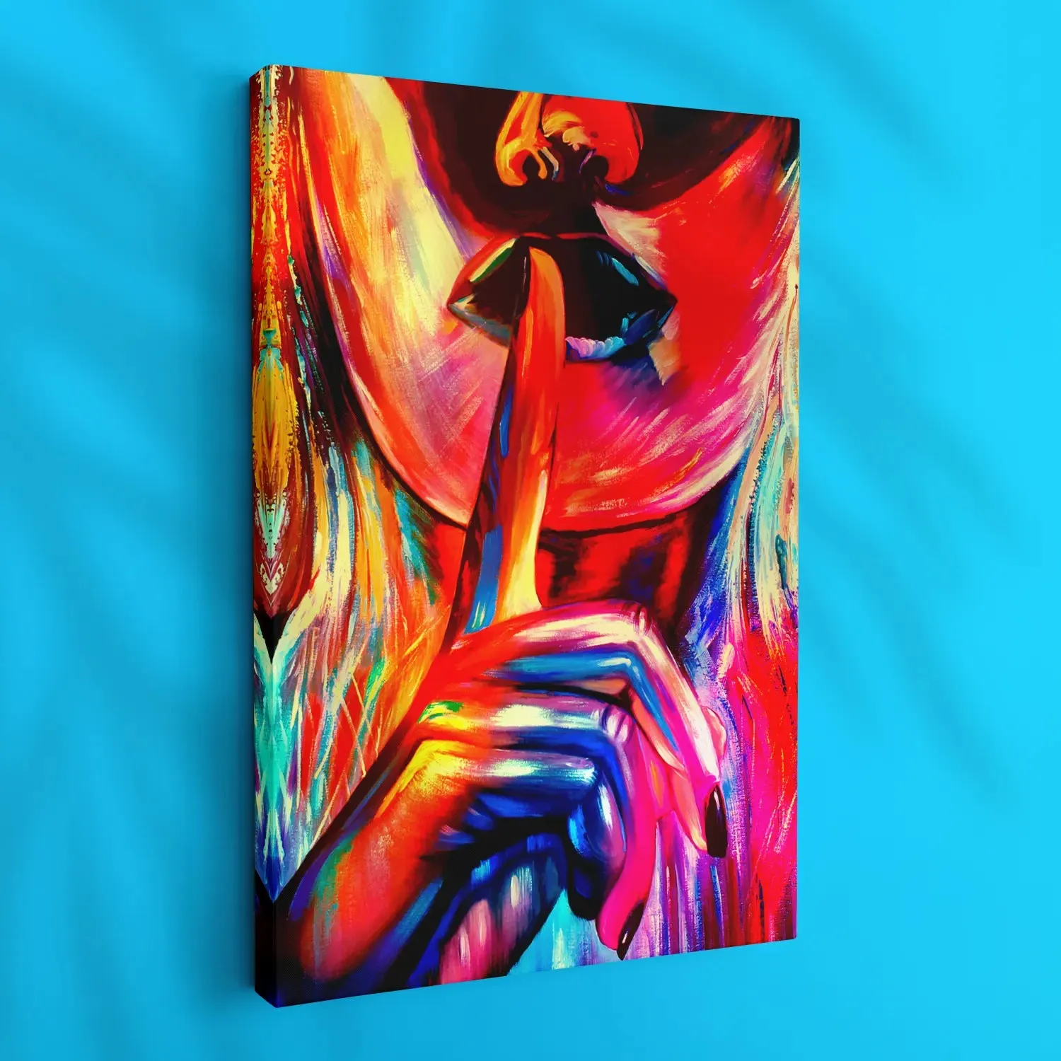 Colourful Face Of A Girl With Gesture