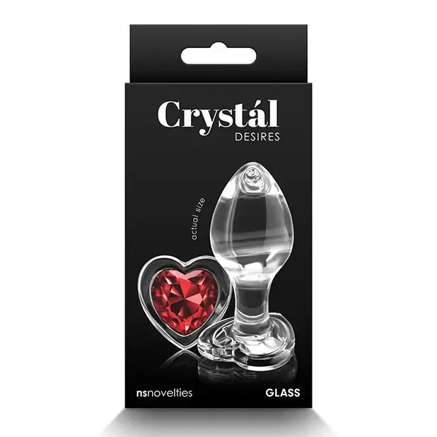 Crystal Desires Red Heart Gem Glass Plug