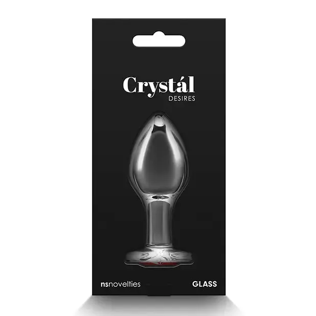 Crystal Desires Red Heart Gem Glass Plug