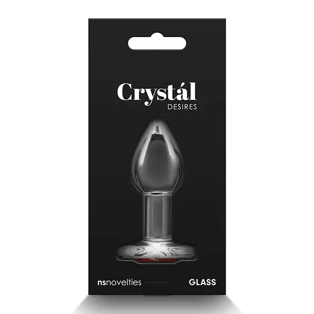 Crystal Desires Red Heart Gem Glass Plug