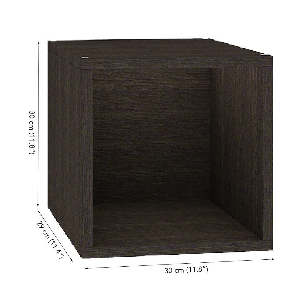 Cubox Storage Units, 30 x 30 cm, Set of 4, Classic Wenge