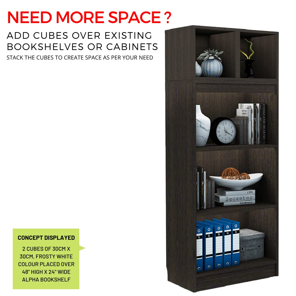 Cubox Storage Units, 30 x 30 cm, Set of 4, Classic Wenge