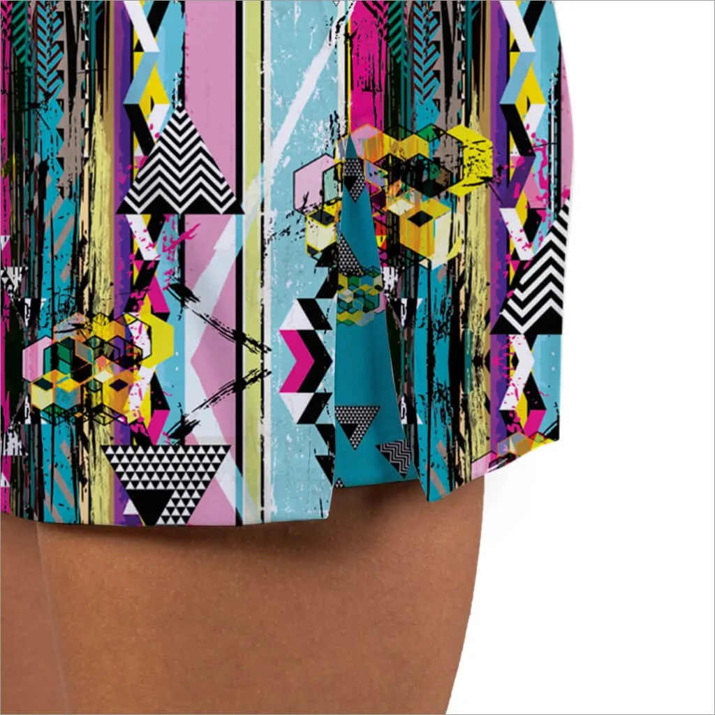 DIVERSITY GEOMETRIC PRINT SKORT