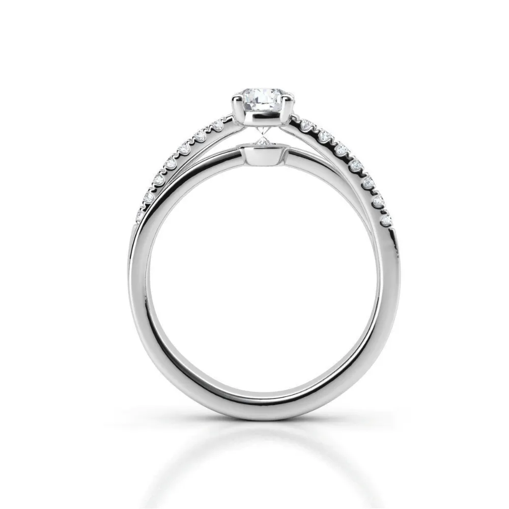 Elegant Twist Solitaire Engagement Ring