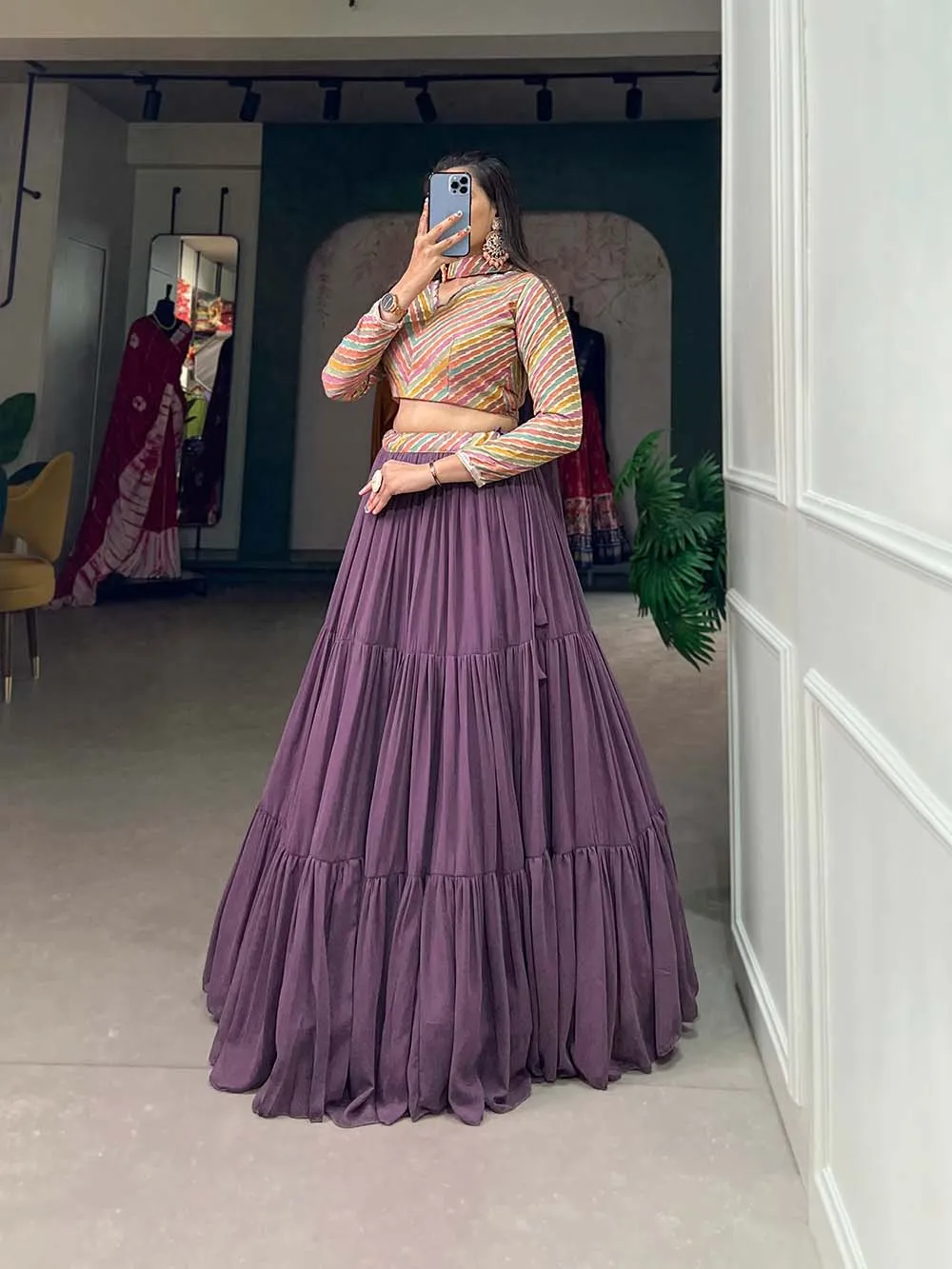 Enchanting Lavender Lehenga Choli: Grace the Wedding Season with Fairytale Elegance