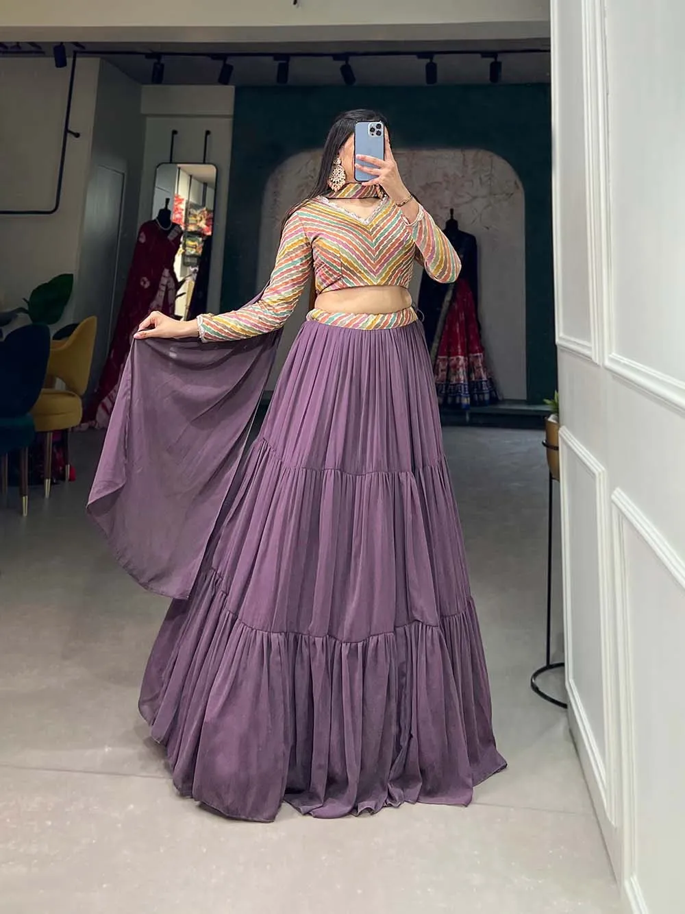 Enchanting Lavender Lehenga Choli: Grace the Wedding Season with Fairytale Elegance